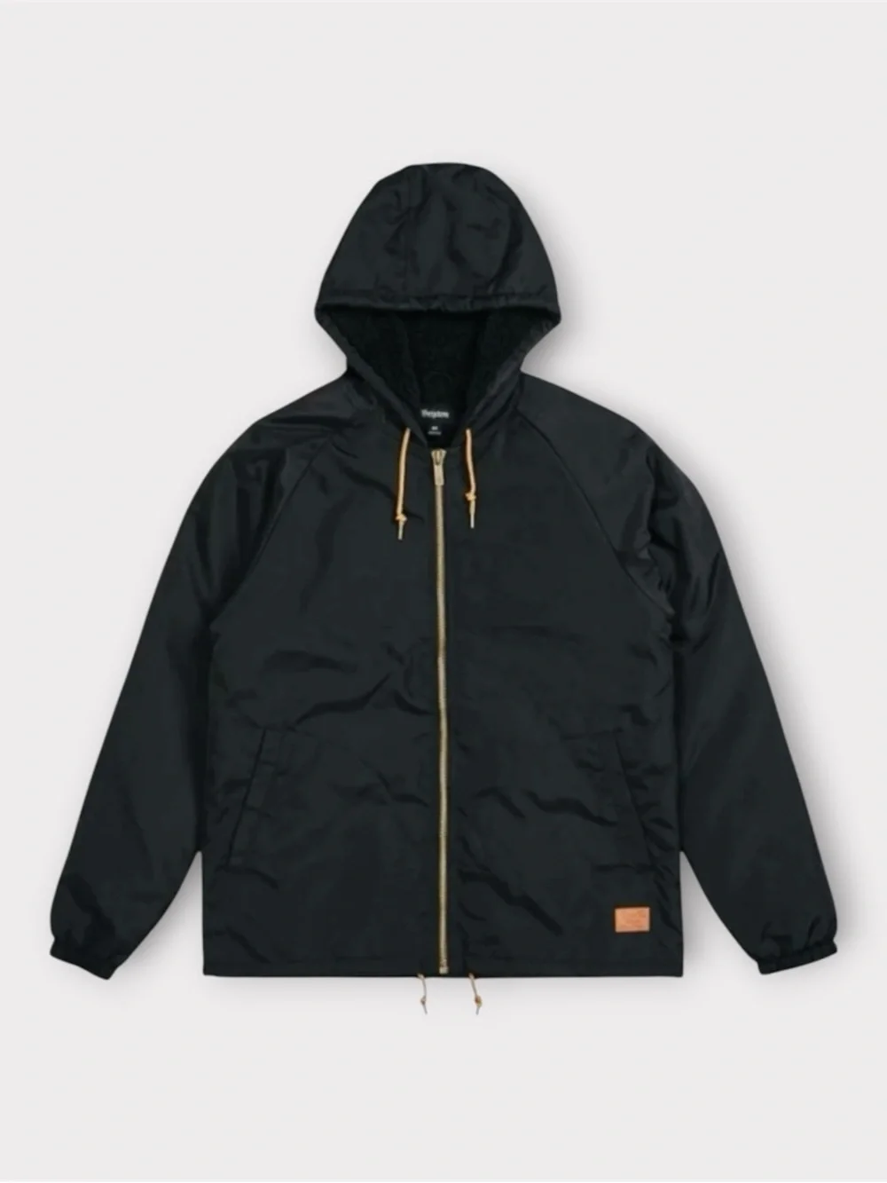 BRIXTON Claxton Hooded Sherpa Jacket Black